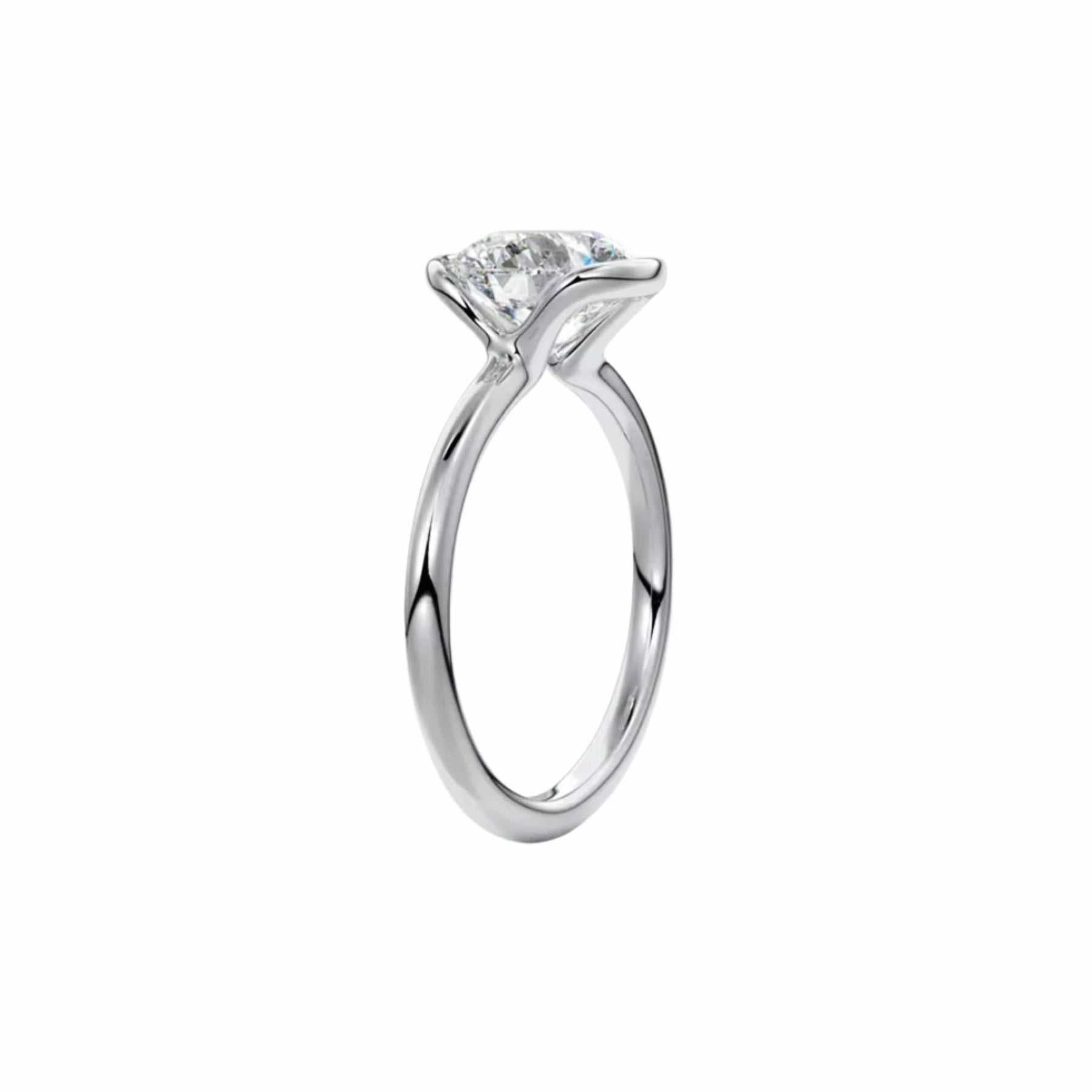 Anel Solitário em Prata 925 com Moissanite 1ct Lunnelé™ - foto 2