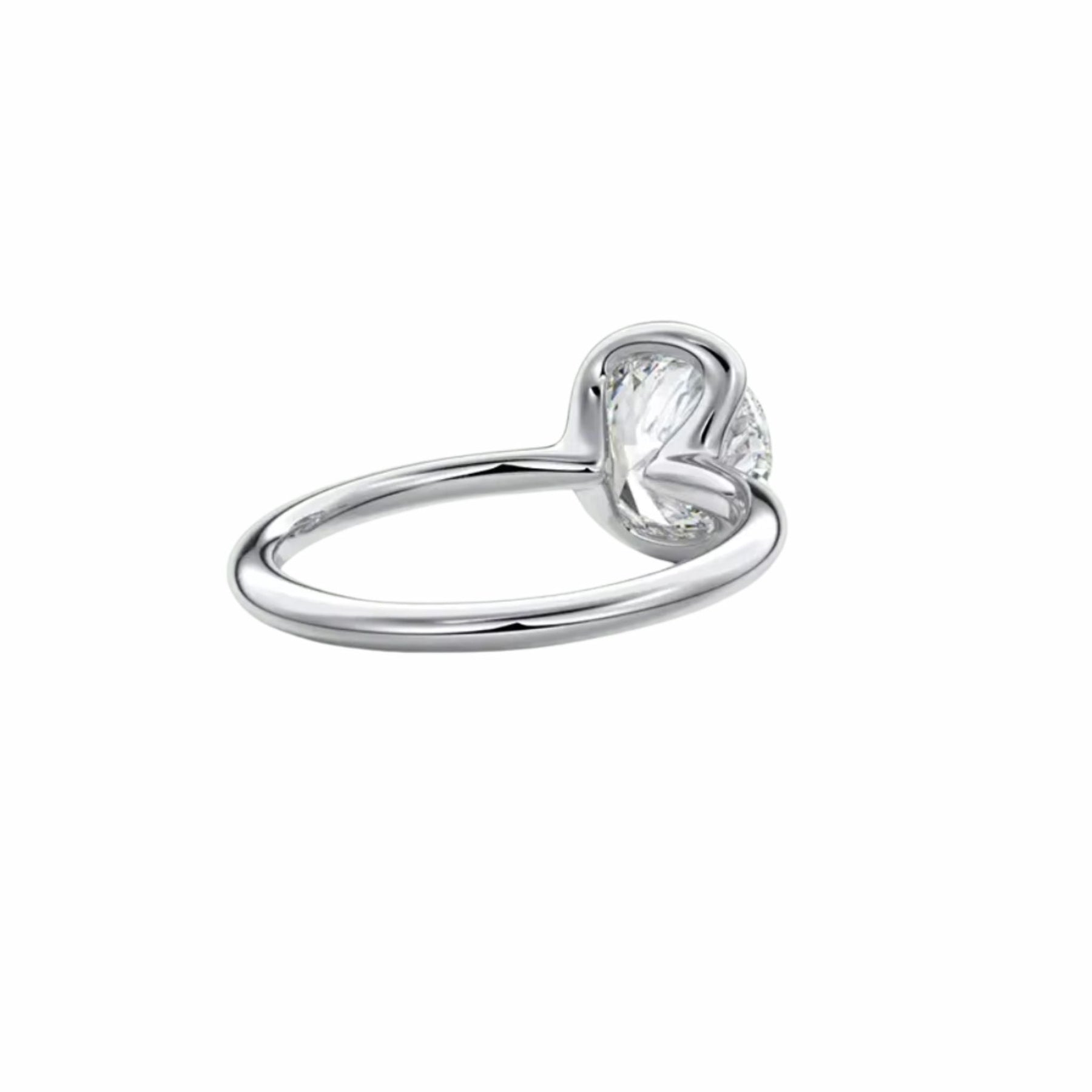 Anel Solitário em Prata 925 com Moissanite 1ct Lunnelé™ - foto 4