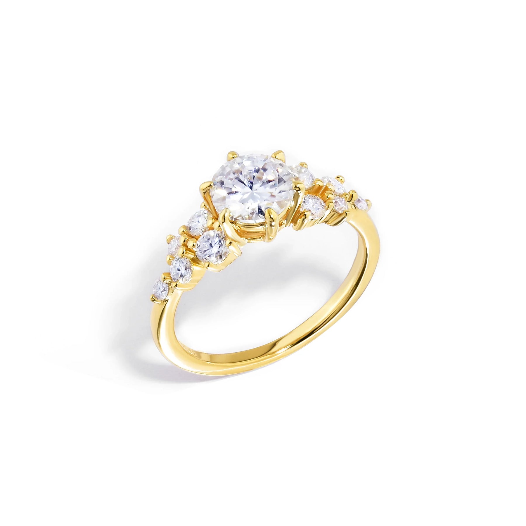 Anel Floral Cravejado Moissanite 1ct Prata 925 Lunnelé™ - foto 2