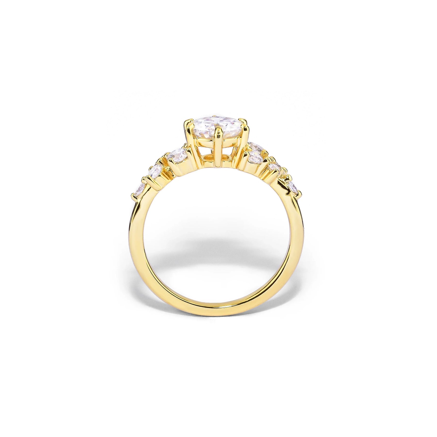 Anel Floral Cravejado Moissanite 1ct Prata 925 Lunnelé™ - foto 3