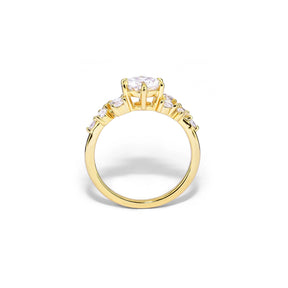 Anel Floral Cravejado Moissanite 1ct Prata 925 Lunnelé™ - foto 3