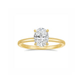 Anel Solitário Noivado Oval 3ct Prata 925 Lunnelé™