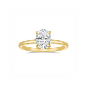 Anel Solitário Noivado Oval 3ct Prata 925 Lunnelé™