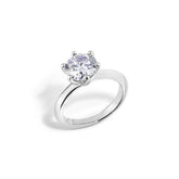 Anel Solitário Clássico Prata 925 com Moissanite 2ct Lunnelé™ - foto 2
