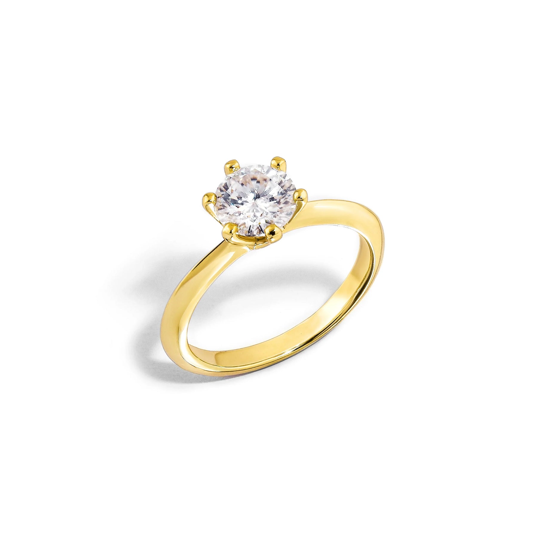 Anel Solitário Clássico com Moissanite 1ct Prata 925 Lunnelé™ - foto 2