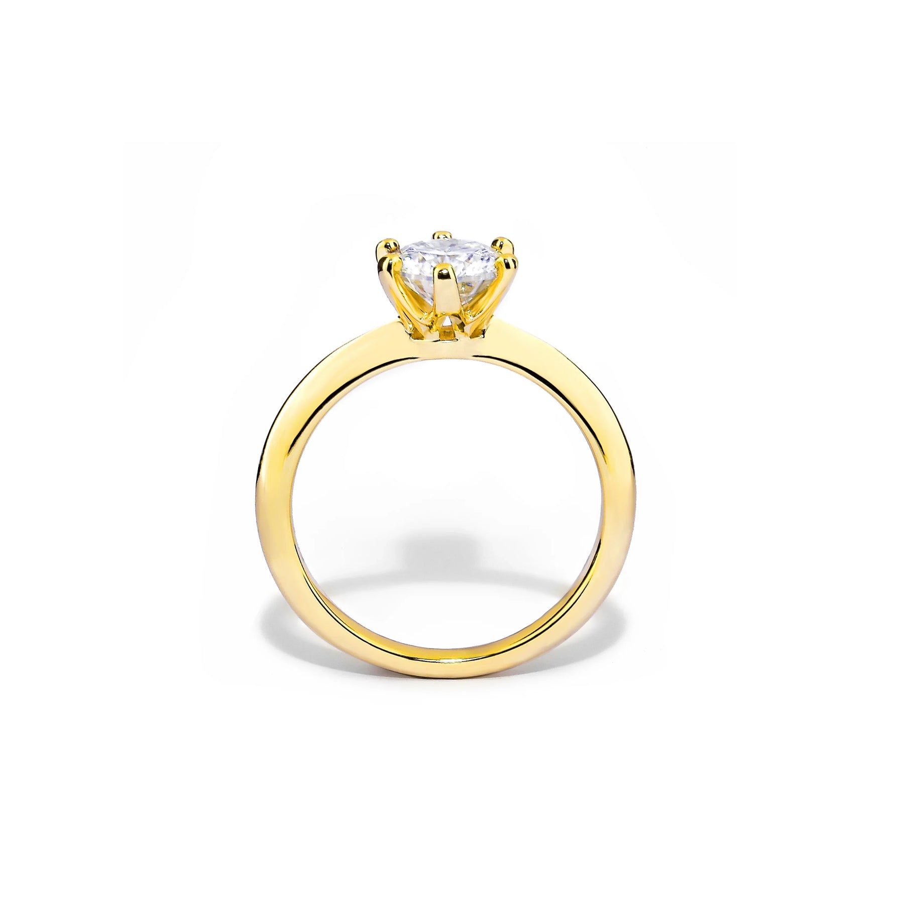 Anel Solitário Clássico com Moissanite 1ct Prata 925 Lunnelé™ - foto 3