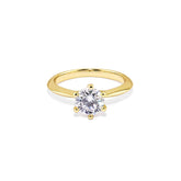 Anel Solitário Clássico com Moissanite 1ct Prata 925 Lunnelé™