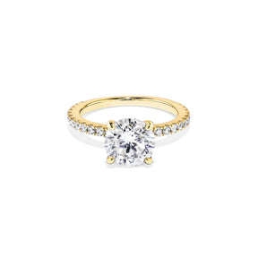 Anel Solitário Noivado Cravejado com Moissanite 2ct Prata 925 Lunnelé™