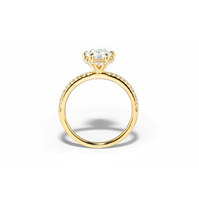 Anel Solitário Noivado Cravejado com Moissanite 1ct