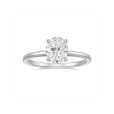 Anel Solitário Noivado em Prata 925 Oval 3ct Lunnelé™