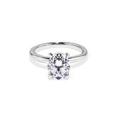 Anel Solitário com Moissanite Oval 2ct Prata 925 Lunnelé™