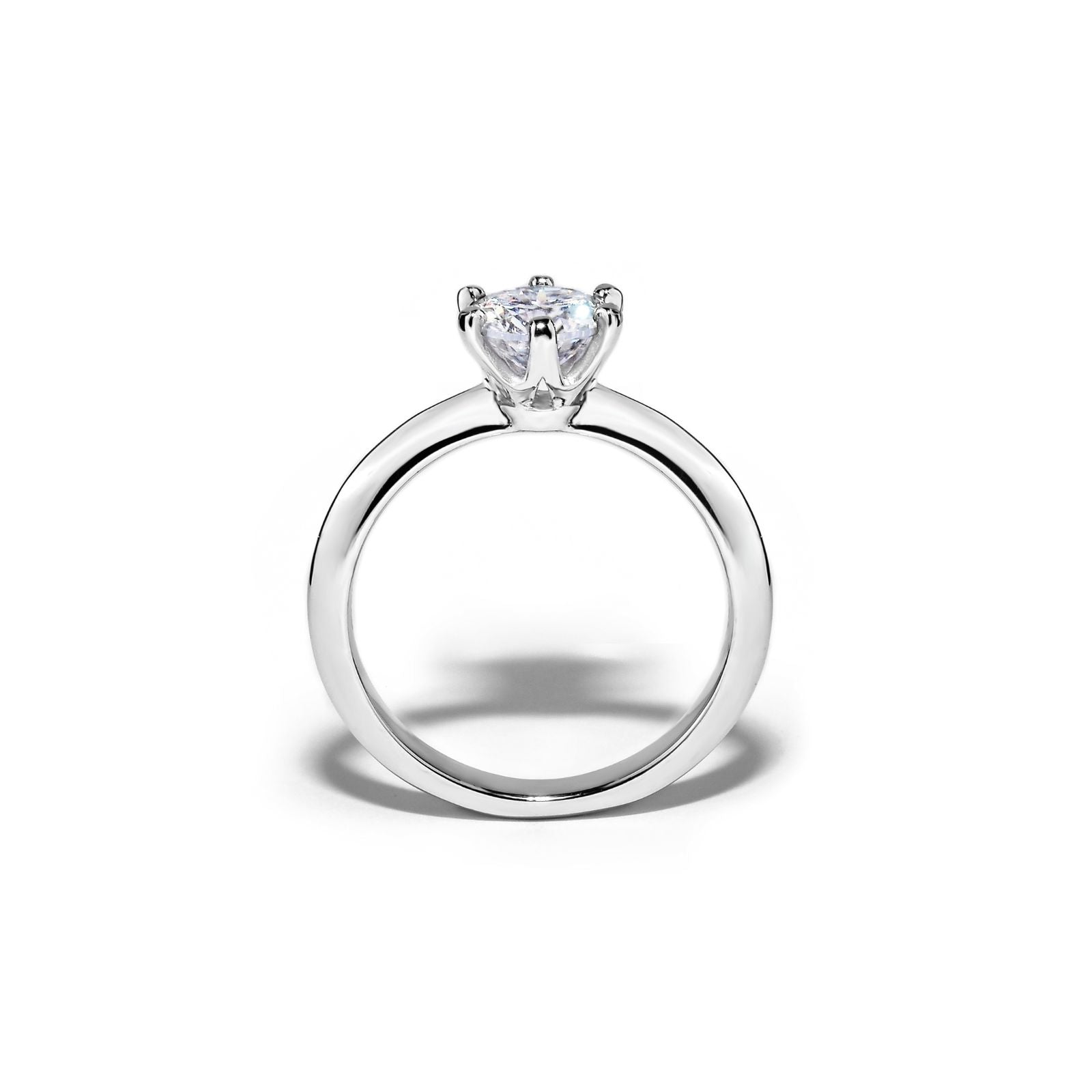 Anel Solitário Clássico Prata 925 com Moissanite 1ct Lunnelé™ - foto 2