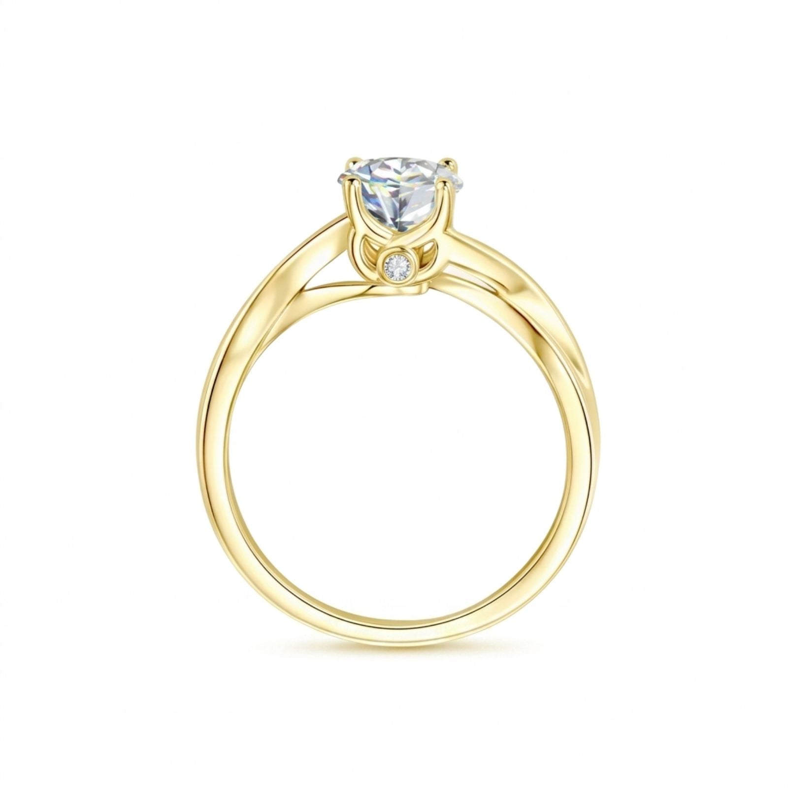 Anel de Noivado Trançado Infinito Moissanite 1ct Prata 925 Lunnelé™ - foto 2