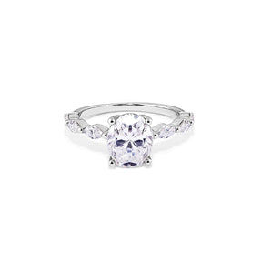 Anel de Noivado com Moissanite Oval 2ct Prata 925 Lunnelé™