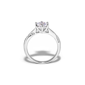 Anel Solitário Noivado com Moissanite 1ct