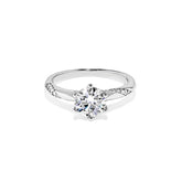 Anel Solitário Noivado com Moissanite 1ct