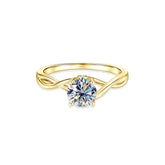 Anel de Noivado Trançado Infinito Moissanite 1ct Prata 925 Lunnelé™