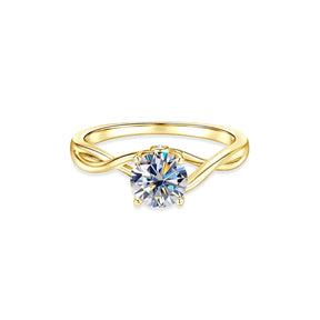 Anel de Noivado Trançado Infinito Moissanite 1ct Prata 925 Lunnelé™