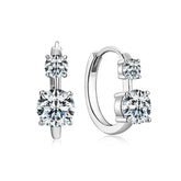 Brinco Argola com Dupla Moissanite