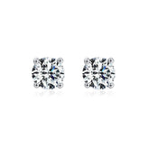 Brinco Solitário Clássico Moissanite 1ct Prata 925 Lunnelé™