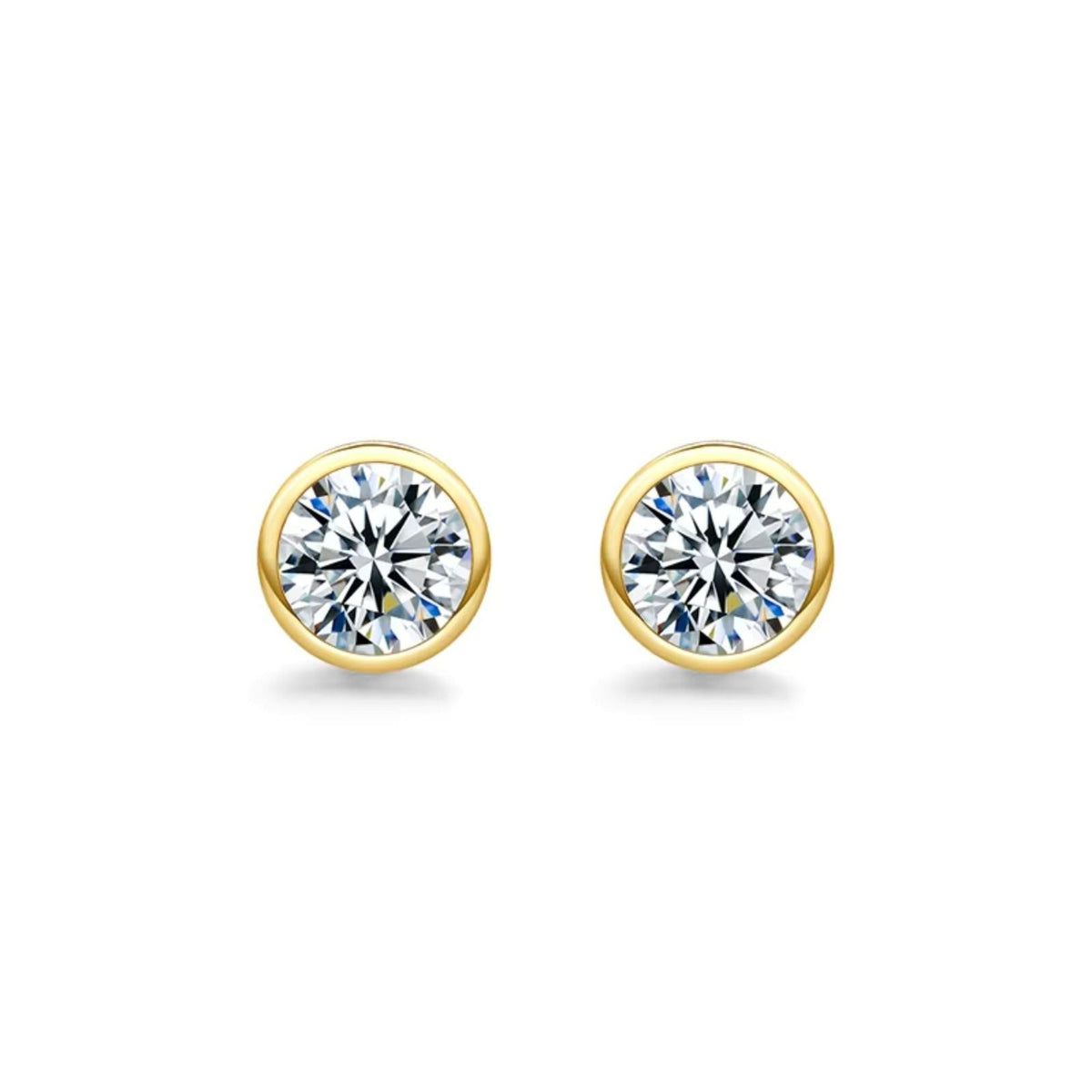 Brinco Solitário Minimalista com Moissanite 1ct Prata 925 Lunnelé™