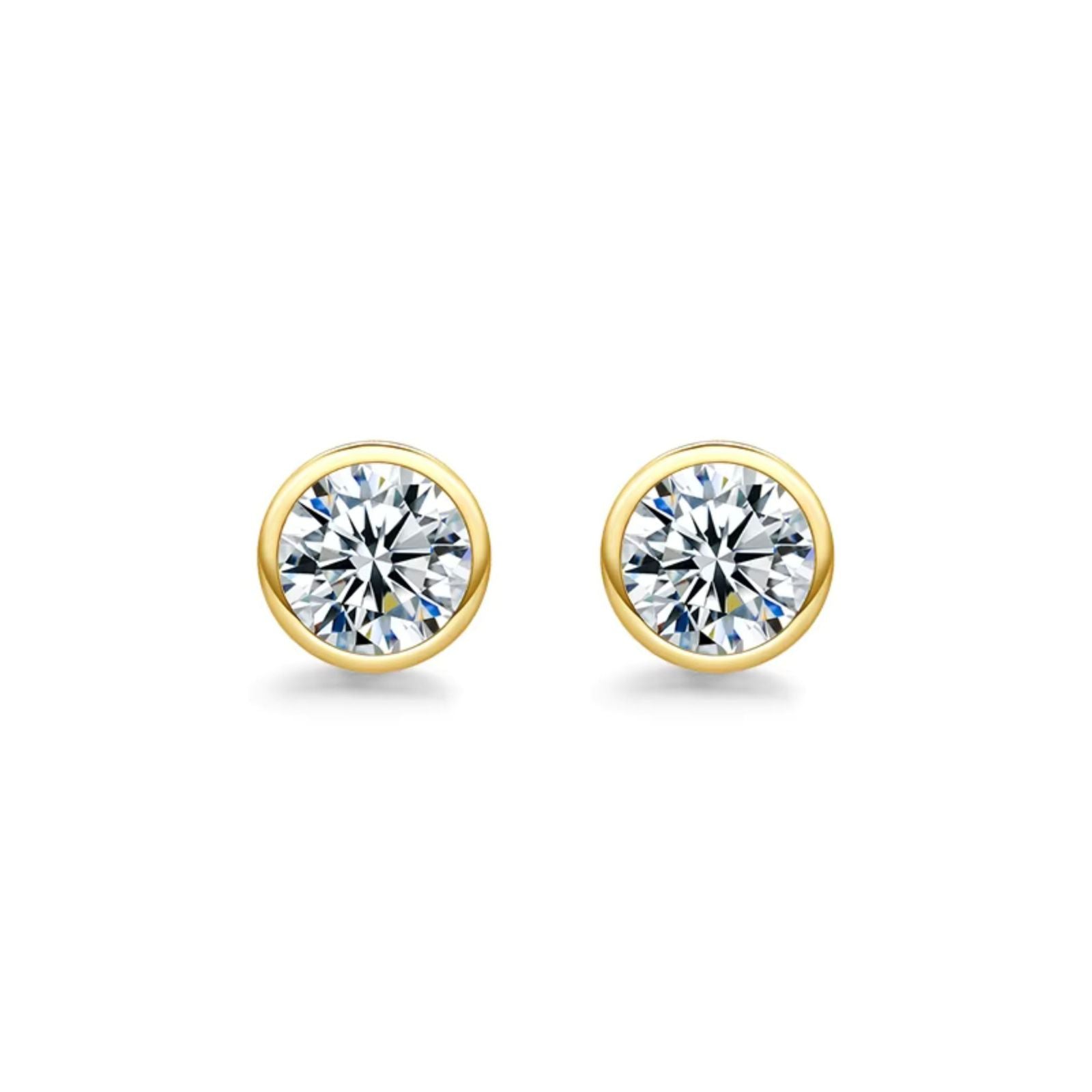Brinco Solitário Minimalista com Moissanite 1ct Prata 925 Lunnelé™