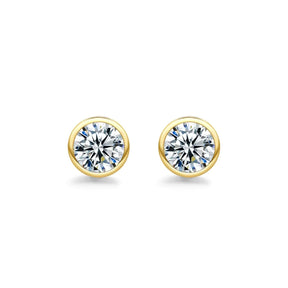 Brinco Solitário Minimalista com Moissanite 1ct Prata 925 Lunnelé™