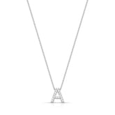 Colar Letra Inicial Cravejada Prata 925