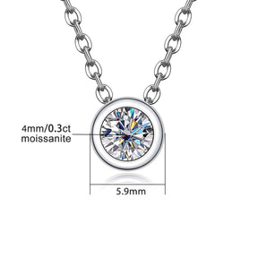 Colar Minimalista em Prata 925 Ponto de Luz Moissanite 0,3ct Lunnelé™ - foto 3
