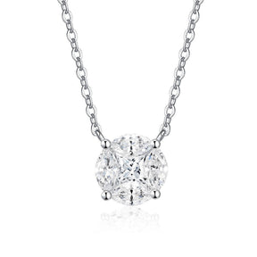 Colar Ponto de Luz Pie Cut com Moissanite 1ct