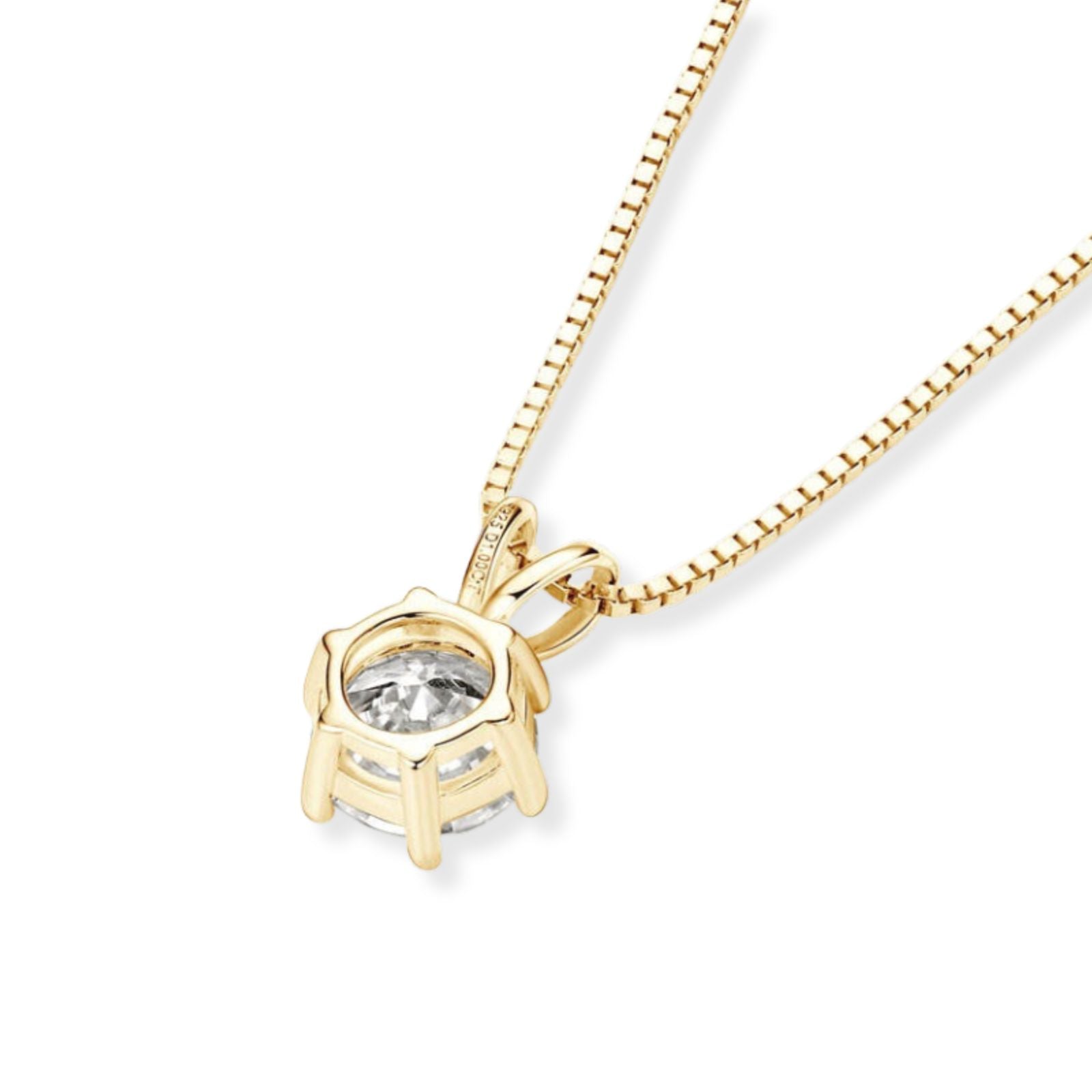 Colar Ponto de Luz Banhado a Ouro Amarelo Moissanite 1ct Prata 925 Lunnelé™ - foto 3