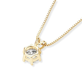 Colar Ponto de Luz Banhado a Ouro Amarelo Moissanite 1ct Prata 925 Lunnelé™ - foto 3