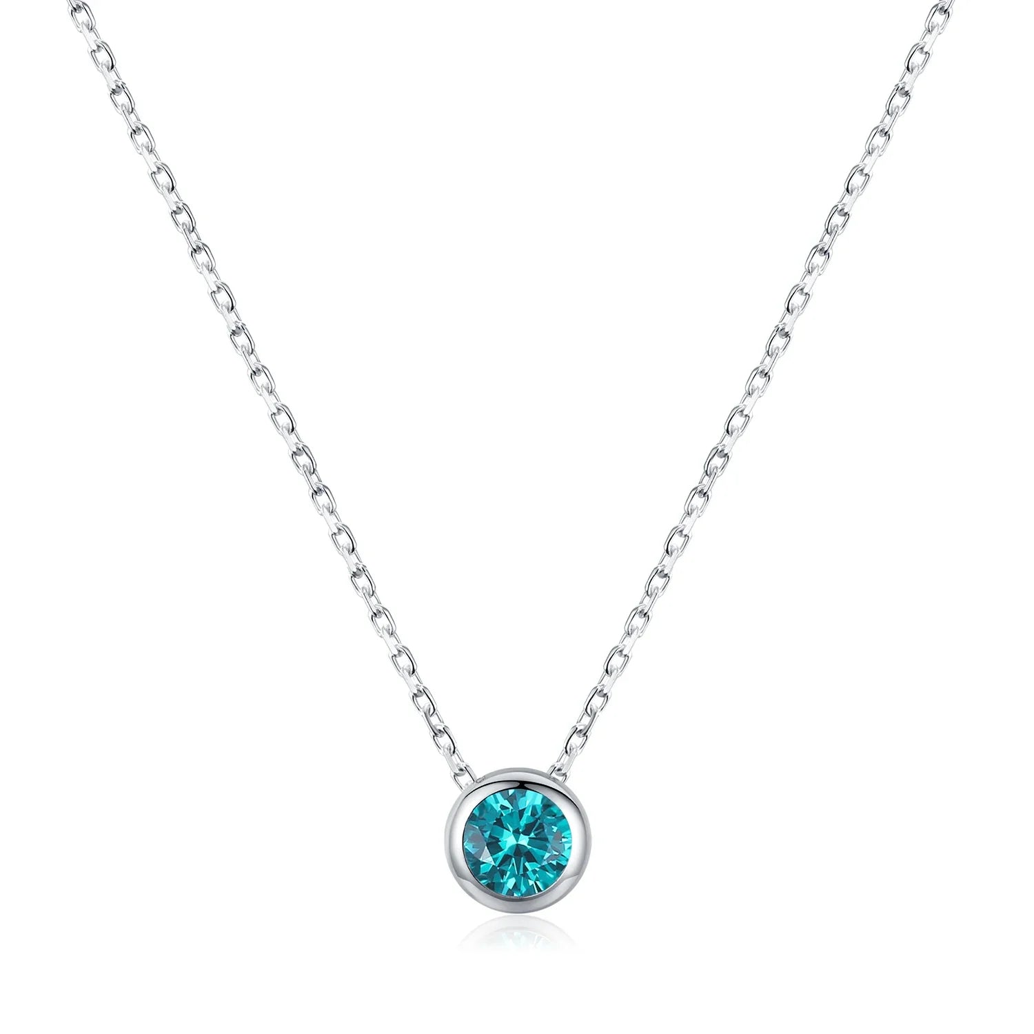 Colar com Pingente Luz Turquesa Prata 925