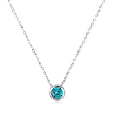 Colar com Pingente Luz Turquesa Prata 925
