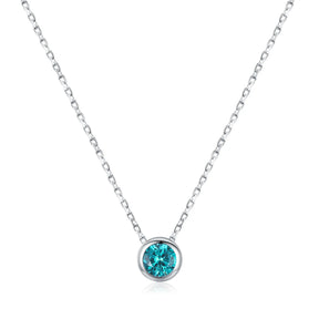 Colar com Pingente Luz Turquesa Prata 925