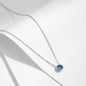 Colar com Pingente Luz Turquesa Prata 925
