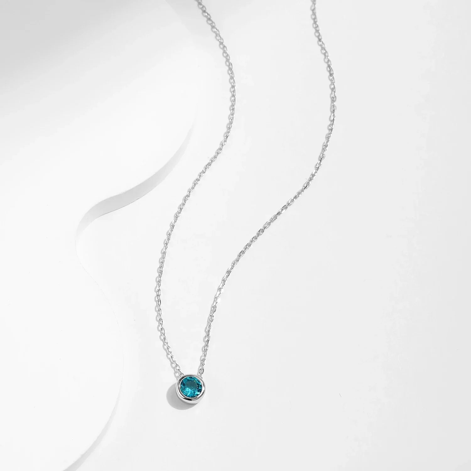 Colar com Pingente Luz Turquesa Prata 925