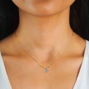 Colar Ponto de Luz Banhado a Ouro Amarelo Moissanite 1ct Prata 925 Lunnelé™ - foto 4