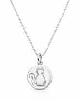 Colar Medalha Gato Prata 925 Lunnelé™