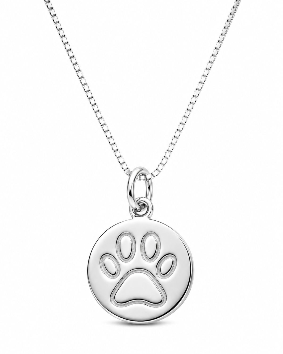 Colar Medalha Pata de Pet Prata 925 Lunnelé™