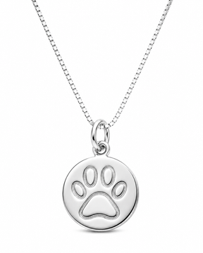 Colar Medalha Pata de Pet Prata 925 Lunnelé™