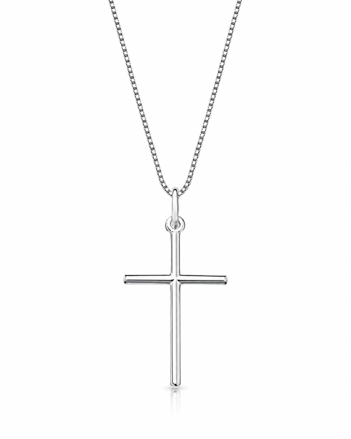 Corrente Masculina Cruz Lisa Em Prata 925 Lunnelé™
