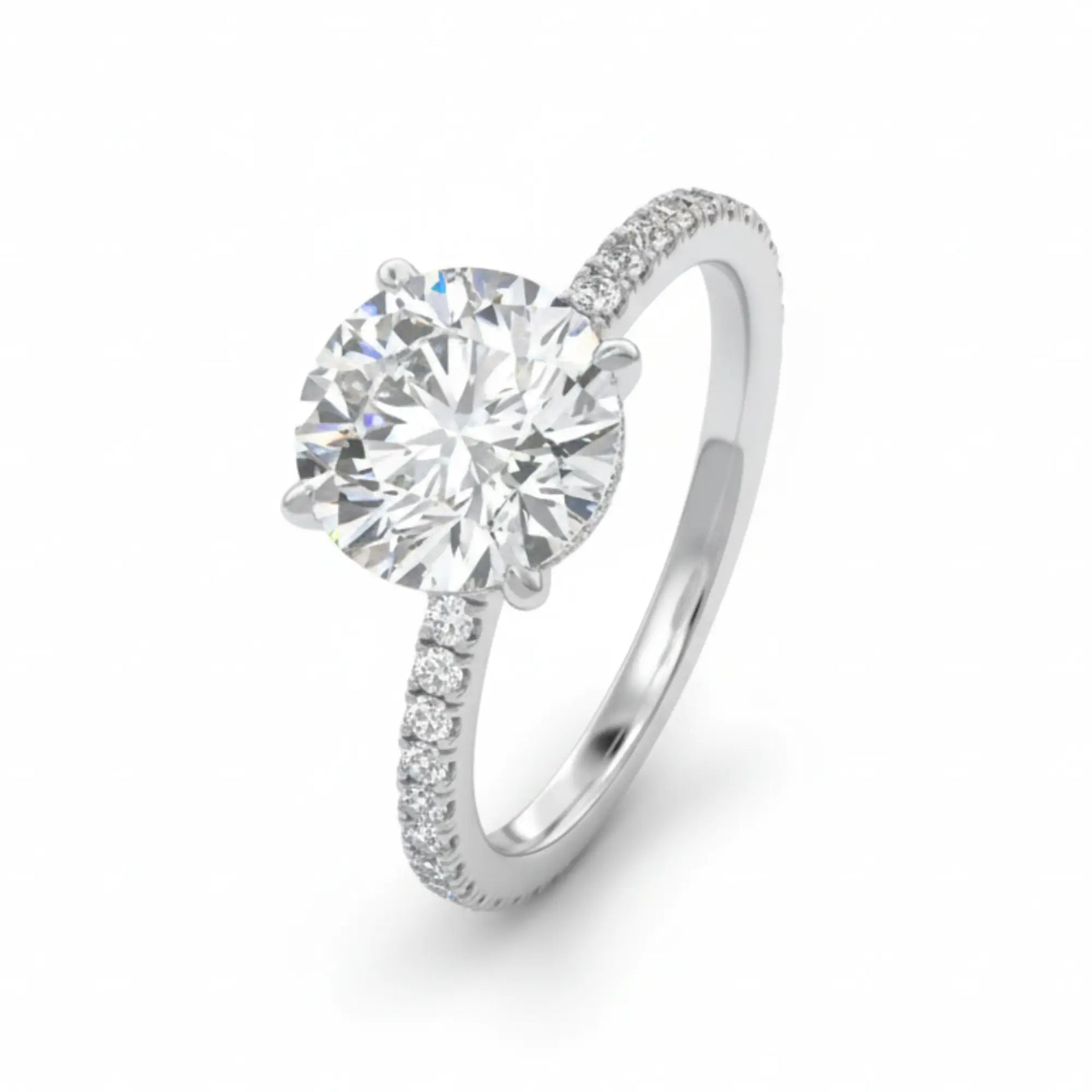 Anel Feminino Prata 925 com Zircônias Eternity Lunnelé™