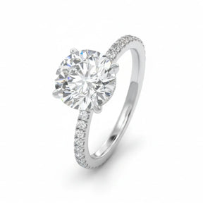 Anel Feminino Prata 925 com Zircônias Eternity Lunnelé™