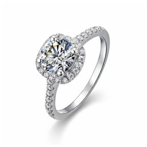 Anel Feminino Prata 925 Zircônia Brilhante Lunnelé™