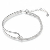 Pulseira Feminina de Prata 925 Enlace Lunnelé™