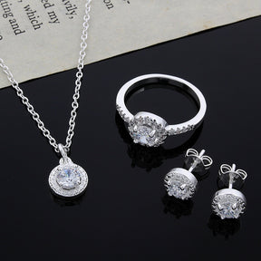 Conjunto em Prata 925 Colar Anel e Brinco Lunnelé™