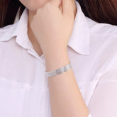 Pulseira de Prata 925 com Corrente de Tecelagem Lunnelé™