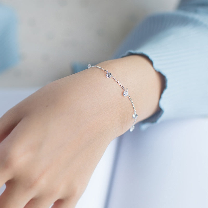 Pulseira de Prata 925 com Pedras de Zircônia Lunnelé™