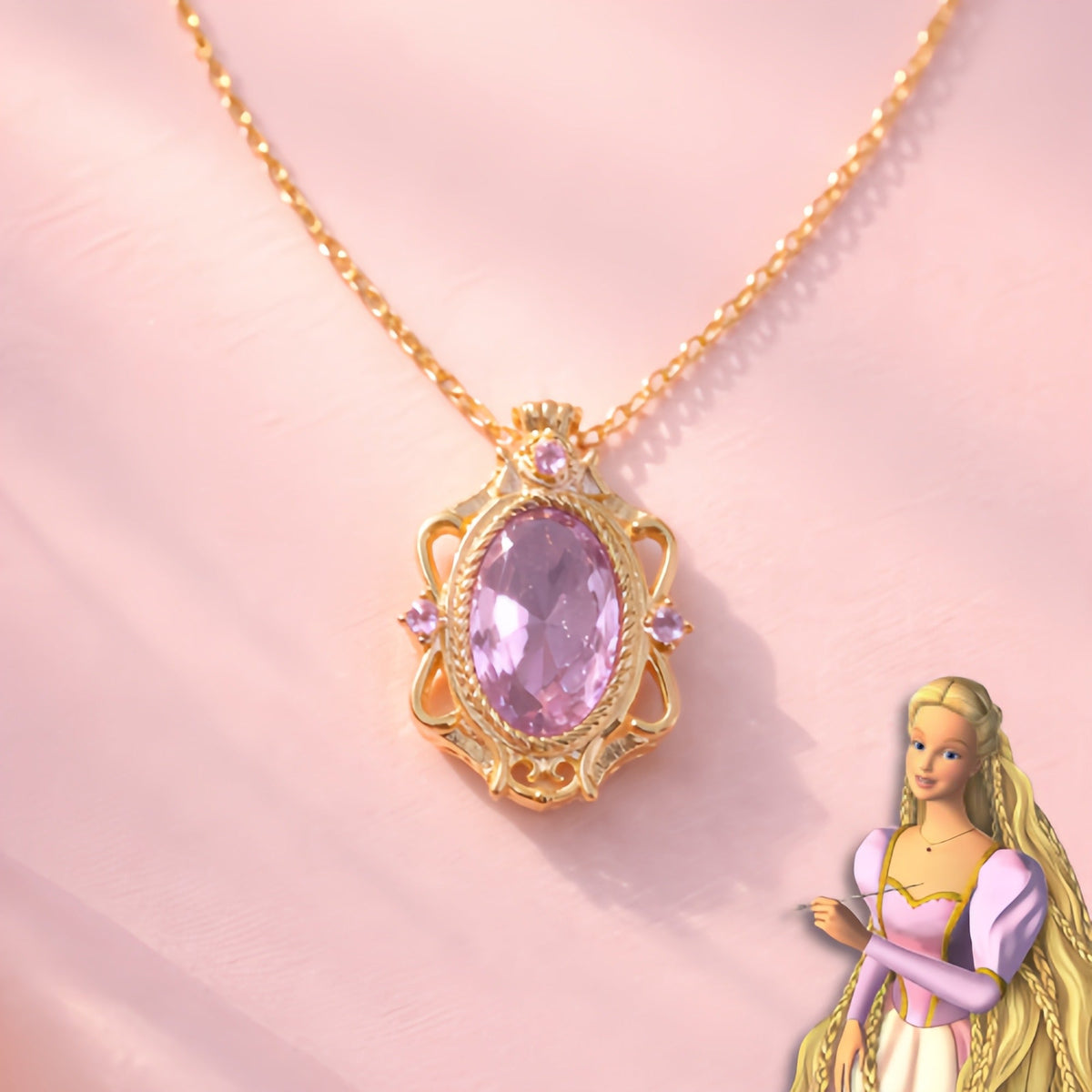 Colar Luxo Princesa dos Sonhos - Barbie Rapunzel Lunnelé™